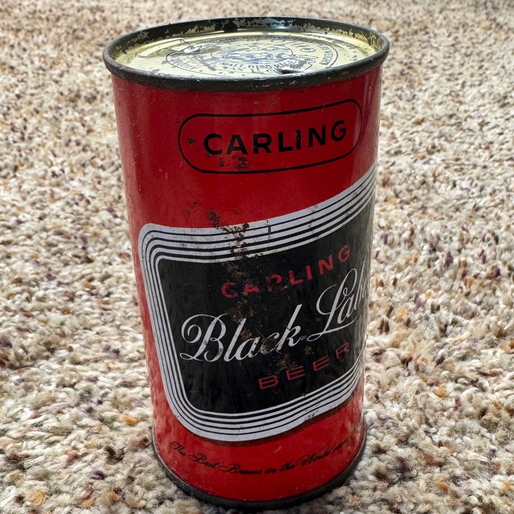 Vintage Carling Black Label Beer Can 12oz Cleveland Ohio State Tax Stamp‎ Steel